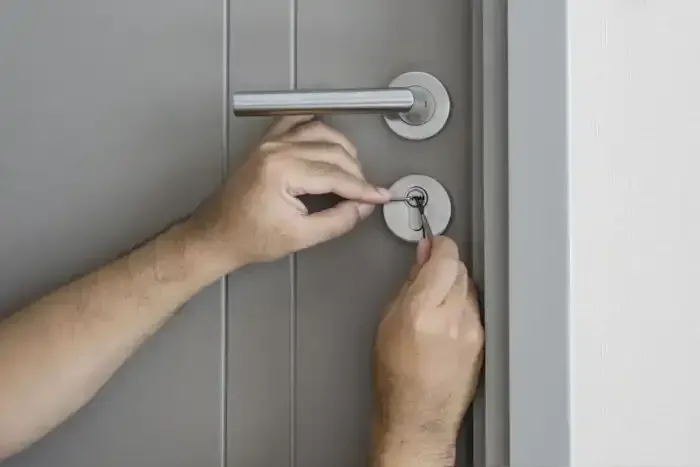 Locksmith picking a lock in Star Valley, AZ