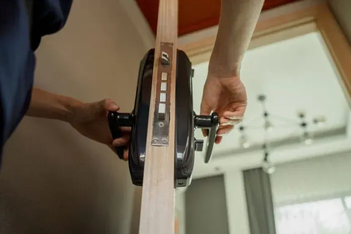 Smart electronic door lock installation